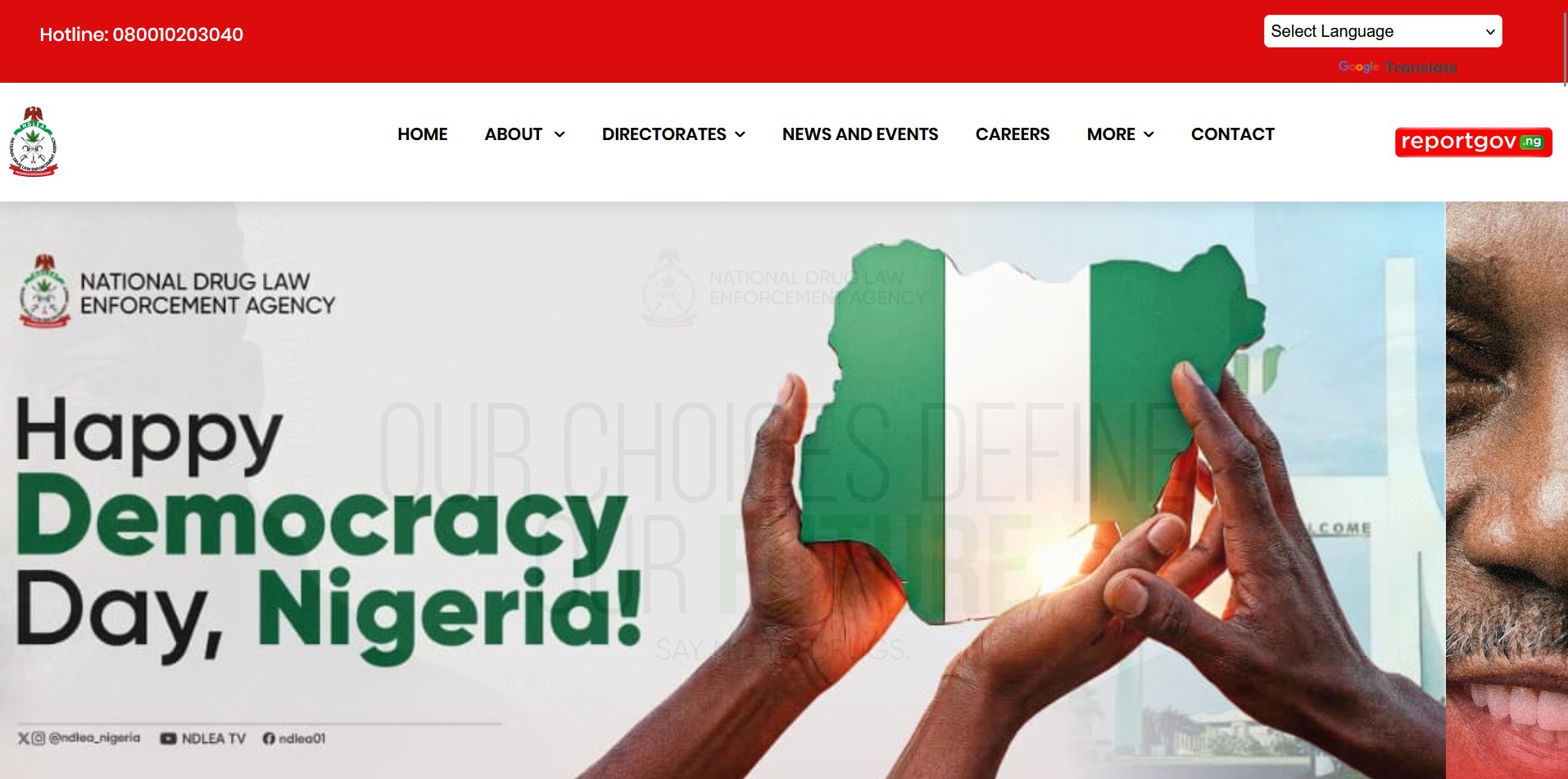 ndlea.gov.ng homepage